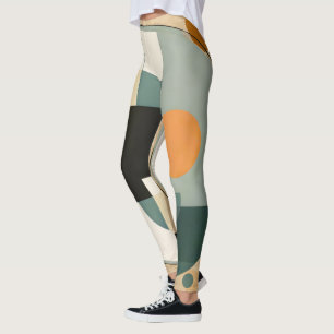 Vet Retro: Abstracte cirkels & rechthoeken Leggings