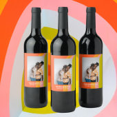 Vet Retro Citrus Welkom Bruiloft Wijn Etiket