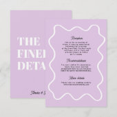 Vet Retro Funky Modern Wedding Enclosure kaart (Voorkant / Achterkant)