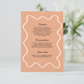 Vet Retro Funky Modern Wedding Enclosure kaart (Staand voorkant)