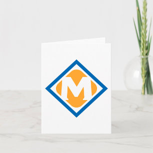 Vet Retro Metro M Logo Urban Transit Embleem Kaart