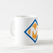 Vet Retro Metro M Logo Urban Transit Embleem Koffiemok (Voorkant links)