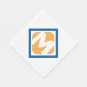 Vet Retro Metro M Logo Urban Transit Embleem Servet (Hoek)