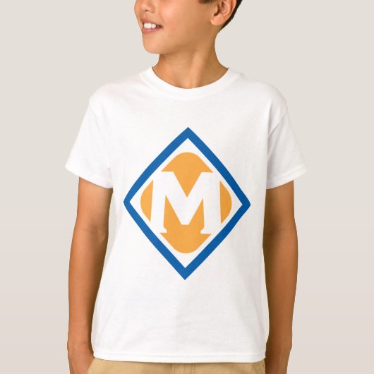 Vet Retro Metro M Logo Urban Transit Embleem T-shirt (Voorkant)