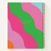 Vet Retro Modern Kleurrijk en Goud Naam Recept Notitieboek (Achterkant)