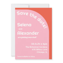 Vet Retro Roze & Sinaasappel Helder Gekleurde Brui