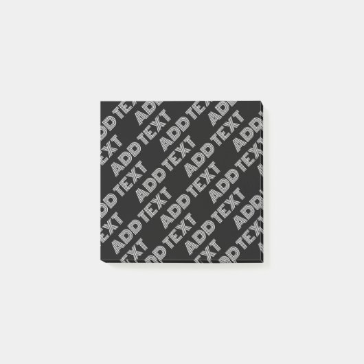 Vet Retromodern Naam of Woordpatroon Post-it® Notes (Voorkant)