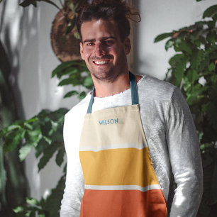 Vet retrostreep monogram schort