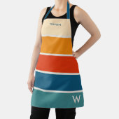 Vet retrostreep monogram schort (Insitu)