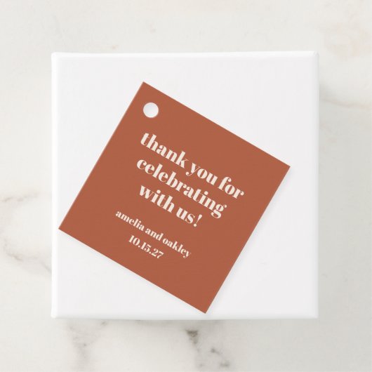 Vet Roest Herfst Retro Custom Wedding Dank u Bedankjes Labels (In situ)