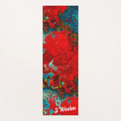 Vet rood en Blauwgroen kleurrijk gebed of Yogamat (Voorkant)