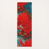 Vet rood en Blauwgroen kleurrijk gebed of Yogamat (Achterkant)