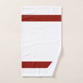 Vet Rood en Wit met Facultatief Monogram Bad Handdoek (Handdoek)