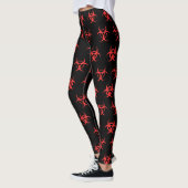 Vet Rood en Zwart Biohazard Patroon Leggings (Links)