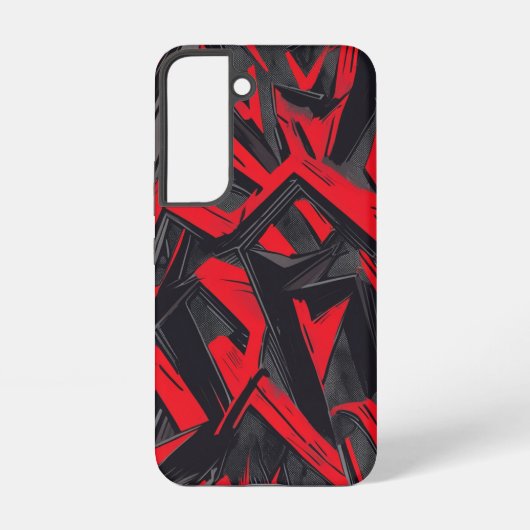 Vet rood en zwart samsung galaxy hoesje (Achterkant)