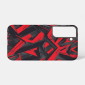 Vet rood en zwart samsung galaxy hoesje (Achterkant horizontaal)