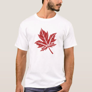 vet rood esdoornblad t-shirt