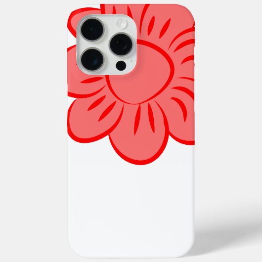 Vet Rood & Roze Abstract Bloem Ontwerp Telefoonhoe Case-Mate iPhone Case (Achterkant)