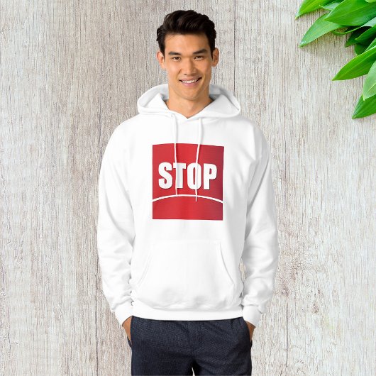 vet rood stopteken hoodie