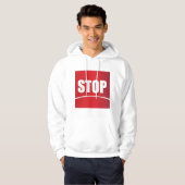 vet rood stopteken hoodie (Voorkant volledig)