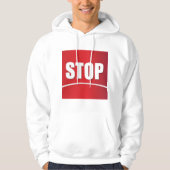 vet rood stopteken hoodie (Voorkant)