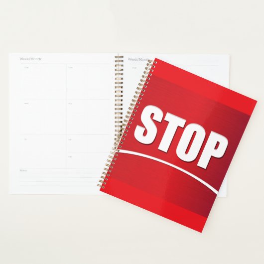 vet rood stopteken planner (Display)