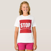 vet rood stopteken t-shirt (Voorkant volledig)