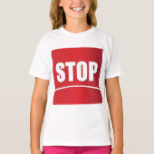 vet rood stopteken t-shirt (Voorkant)