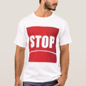 vet rood stopteken t-shirt (Voorkant)