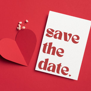 Vet Rood Typografie Unieke Moderne Esthetische Fot Save The Date