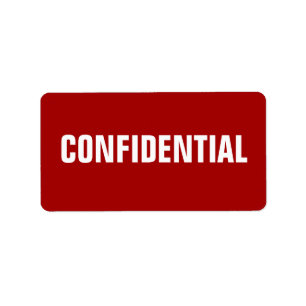 Vet Rood Vertrouwelijke Stickers