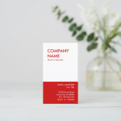 vet rood visitekaartje (Staand voorkant)