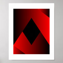 Vet Rood & Zwart Geometrisch Frame