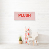 Vet Roze en Rood Modern Custom Salon Business Spandoek (Insitu)