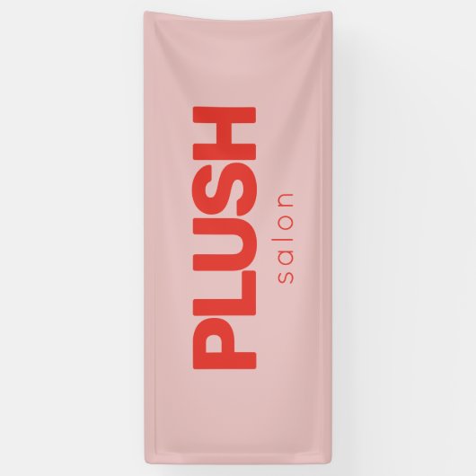 Vet Roze en Rood Modern Custom Salon Business Spandoek (Verticaal)