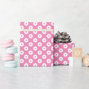 Vet Roze en Wit Polka Dots Cadeaupapier