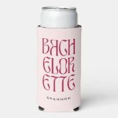 Vet Roze Magenta Typografie Bachelorette Bride (Seltzer Voorkant)