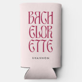 Vet Roze Magenta Typografie Bachelorette Bride (Achterkant)