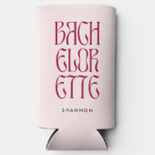 Vet Roze Magenta Typografie Bachelorette Bride (Voorkant)