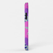 Vet roze & paarse Windflower-patroon Retro Case-Mate iPhone Case (Achterkant/rechts)