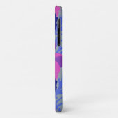 Vet roze & paarse Windflower-patroon Retro Case-Mate iPhone Case (Achterkant/links)