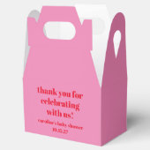 Vet Roze Rood Custom Baby shower Dank u Bedankdoosjes (Geopend)