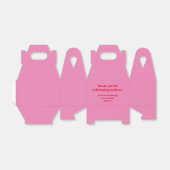 Vet Roze Rood Moderne Bruiloft Custom Dank u Bedankdoosjes (Uitgevouwen)