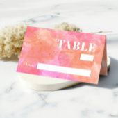 Vet Roze Sinaasappel Abstracte Waterverf bruiloft