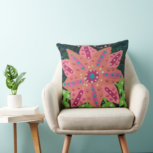 Vet roze ventilator kussen (Stoel)