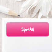 Vet Roze Verloopontwerp Etiket (Insitu)