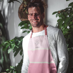 Vet roze verloopstreep Logo Schort