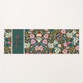 Vet rustiek Tuin Bloemen Patroon Naam Monogram Yogamat (Voorkant (horizontaal))