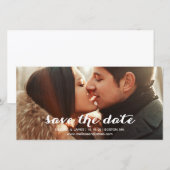 Vet Schrift | Foto Save the Date Fotokaart (Voorkant / Achterkant)