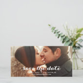 Vet Schrift | Foto Save the Date Fotokaart (Staand voorkant)